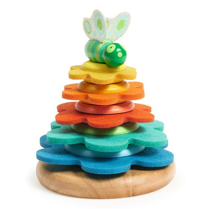 Juego De Apilar Baby Color Butterflower Djeco
