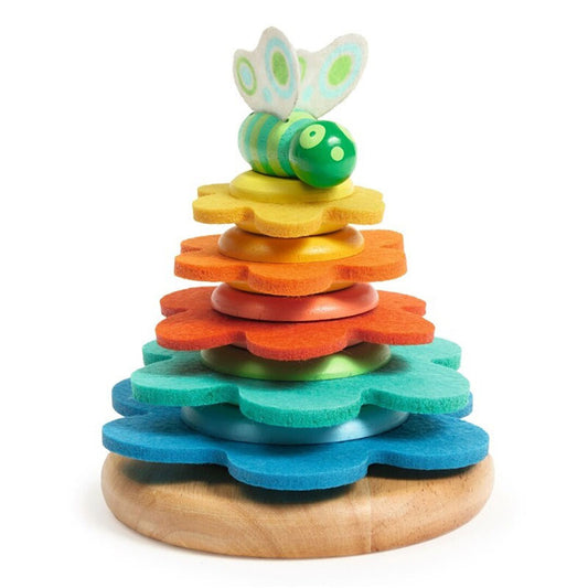 Juego De Apilar Baby Color Butterflower Djeco