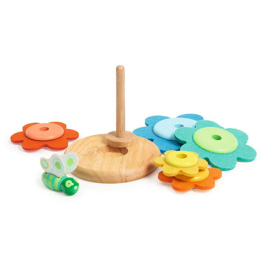 Juego De Apilar Baby Color Butterflower Djeco