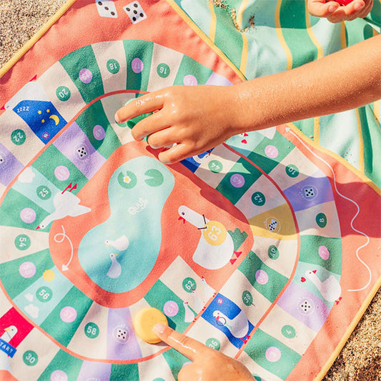 Juego De La Oca Playa Piscina + Serpientes y Escaleras Waterproof