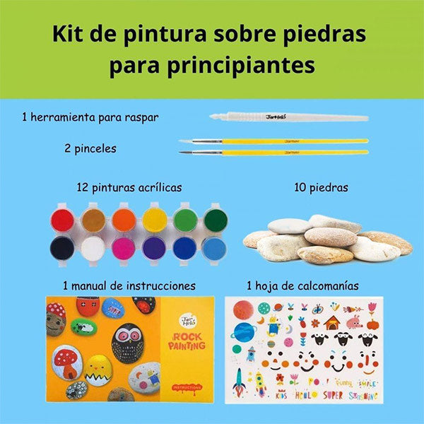 Kit Creativo Pintar Piedras Jarmelo