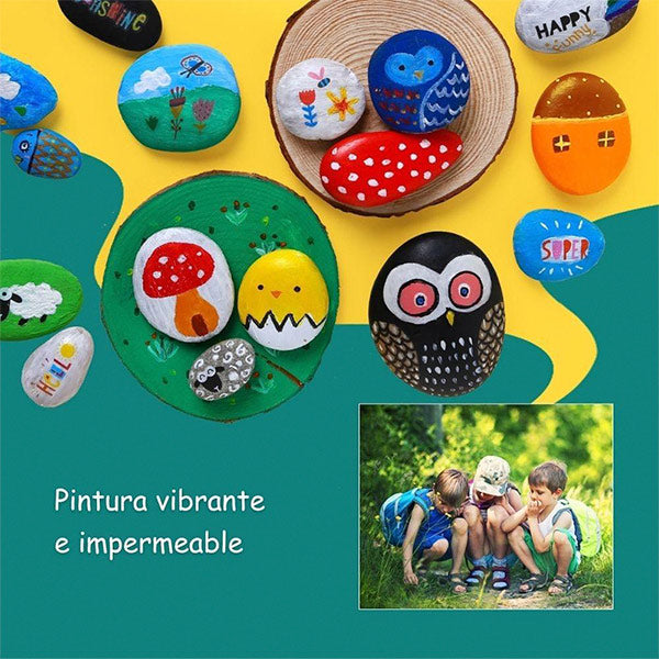 Kit Creativo Pintar Piedras Jarmelo
