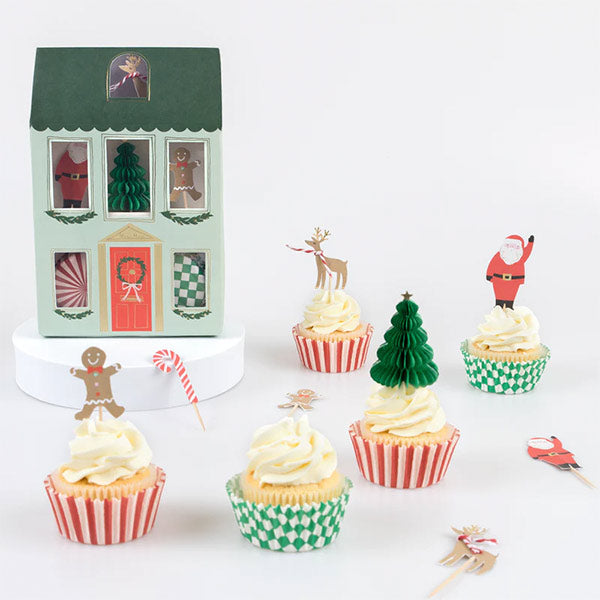 Kit Decoración Cupcakes Navidad Meri Meri