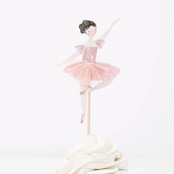 Kit Para Cupcake Bailarina Meri Meri 24 Toppers