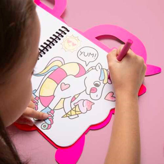 Libro Omy Con Dibujos Y Pegatinas Unicornio Lilly