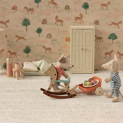 Lámpara De Pie Vintage Lunares Ratones Maileg