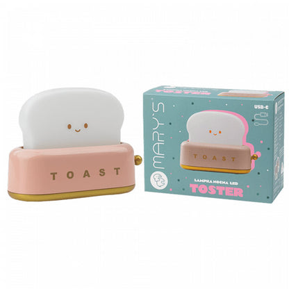 Lámpara Infantil LED Tostadora Rosa Mary's