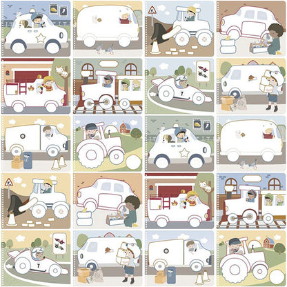 Libro Mágico Vehículos Jim Con Lápices Little Dutch