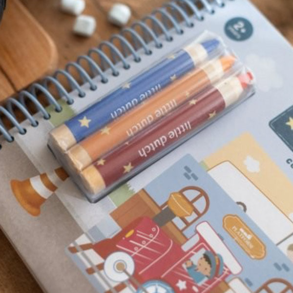 Libro Mágico Vehículos Jim Con Lápices Little Dutch