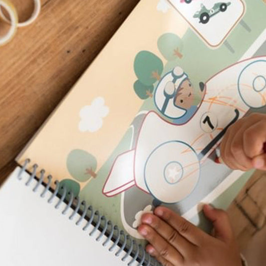 Libro Mágico Vehículos Jim Con Lápices Little Dutch