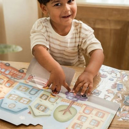 Libro Pegatinas Crea Tu Historia Bomberos Little Dutch