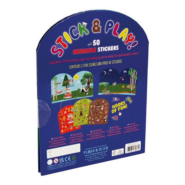 Libro Pegatinas Reutilizables Adventure Stick and Play Floss and Rock