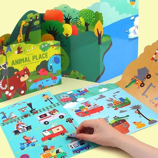 Libro Pegatinas Reutilizables Animal Place Jarmelo