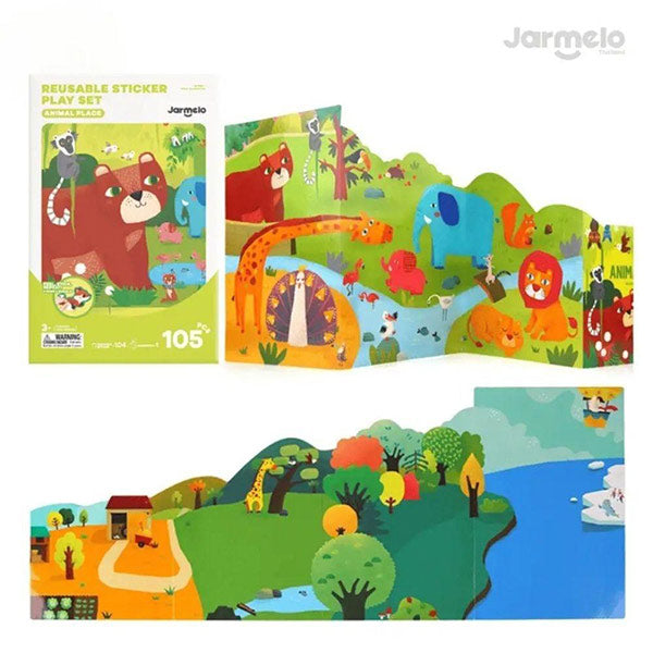 Libro Pegatinas Reutilizables Animal Place Jarmelo
