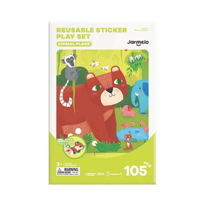 Libro Pegatinas Reutilizables Animal Place Jarmelo
