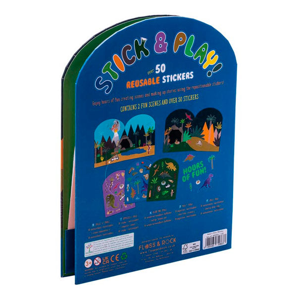 Libro Pegatinas Reutilizables Dino Floss And Rock