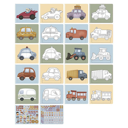 Libro Recorta Y Pinta Vehículos Little Dutch