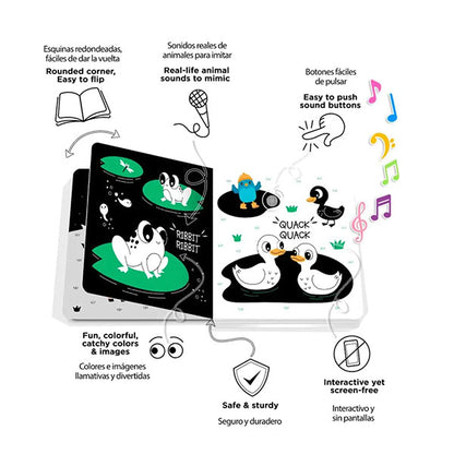 Libro Sonidos Recargable Ditty Bird Black & White