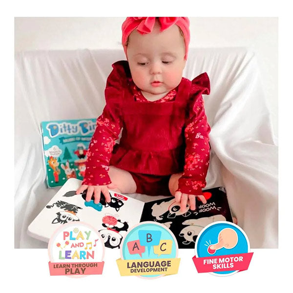 Libro Sonidos Recargable Ditty Bird Black & White