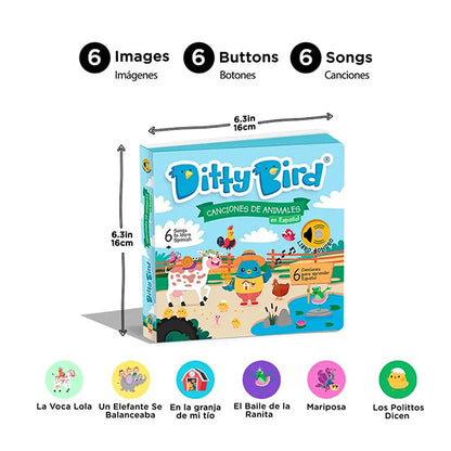 Libro Sonidos Recargable Ditty Bird Canciones Animales