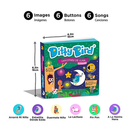 Libro Sonidos Recargable Ditty Bird Canciones Cuna