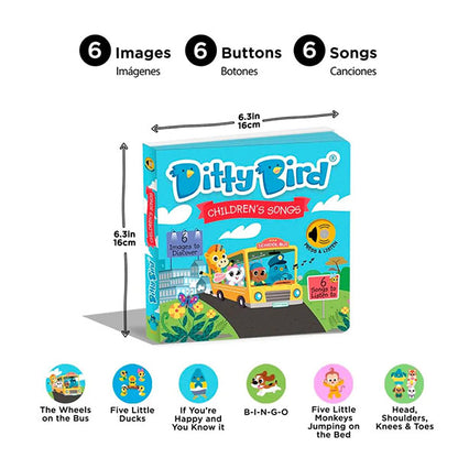 Libro Sonidos Recargable Ditty Bird Children's Songs