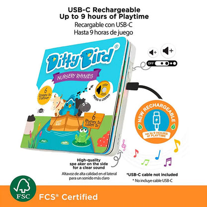 Libro Sonidos Recargable Ditty Bird Nursery Rhymes