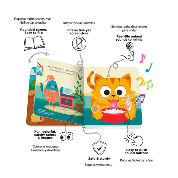 Libro Sonidos Recargable Ditty Bird Toca Animales