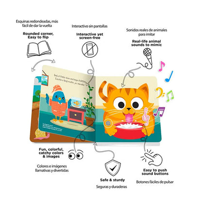 Libro Sonidos Recargable Ditty Bird Toca Animales
