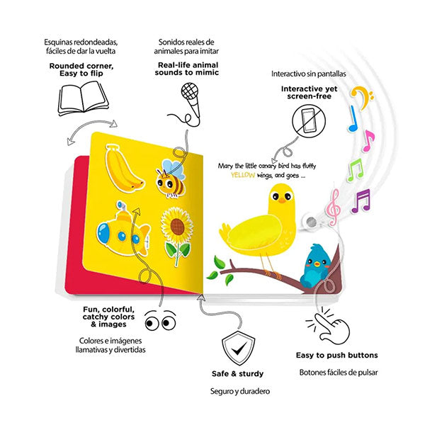 Libro Sonidos Recargable Ditty Bird Touch Colours