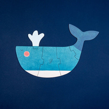 Puzzle Ballena Blue Londji Reversible y Evolutivo