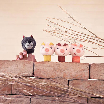 Louis Marionetas De Dedo El Lobo Y Los 3 Cerditos Lilliputiens