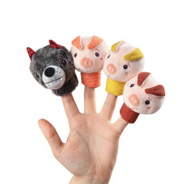 Louis Marionetas De Dedo El Lobo Y Los 3 Cerditos Lilliputiens