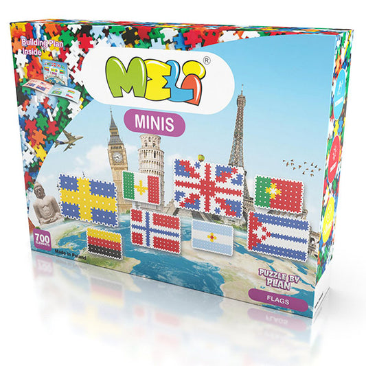 Bloques Meli Minis Tematic Banderas del Mundo 700 Piezas