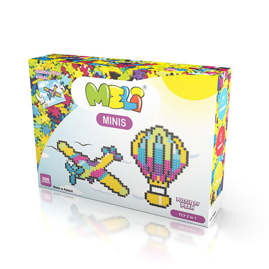 Bloques Meli Minis Tematic 2 en 1 Vuelo 500 Piezas