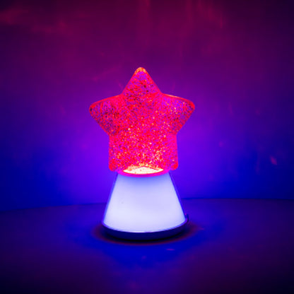 Lámpara Mágica de Estrella Purpurina Brillante