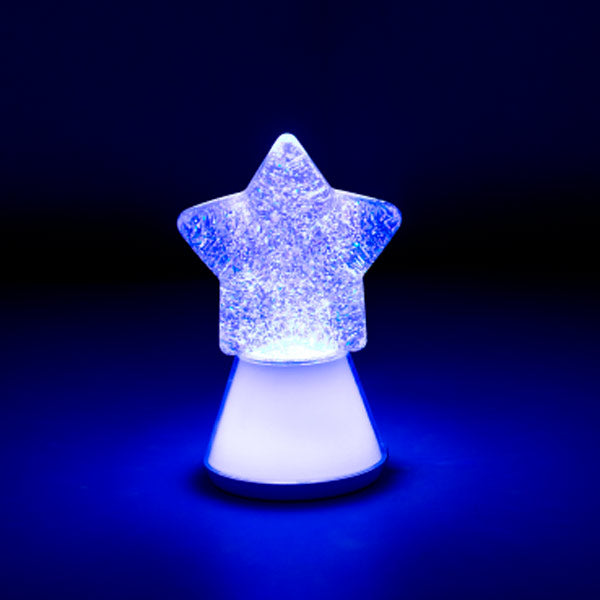 Lámpara Mágica de Estrella Purpurina Brillante