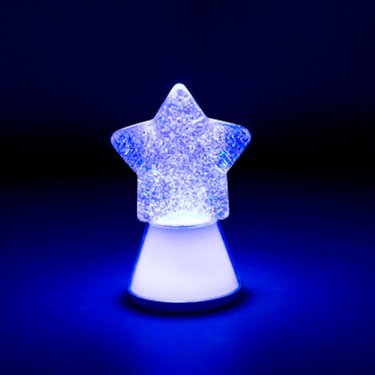 Lámpara Mágica de Estrella Purpurina Brillante