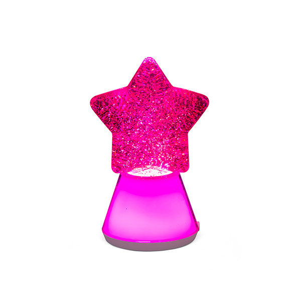 Lámpara Mágica de Estrella Purpurina Brillante