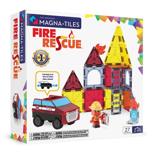 MagnaTiles Bomberos al Rescate 27 Piezas