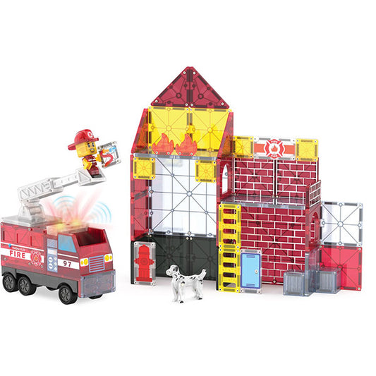 MagnaTiles Estación Bomberos 50 Piezas