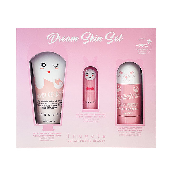 Mascarilla Facial Stick Cereza + Crema Manos + Bálsamo Labial Fresa