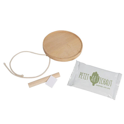 Medallón Huella de Recuerdo de Madera