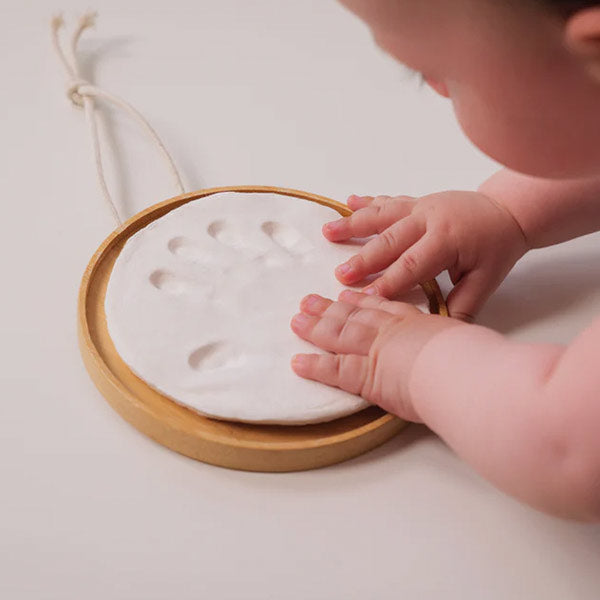 Medallón Huella de Recuerdo de Madera