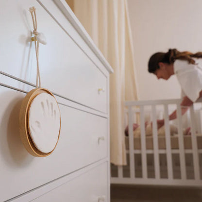 Medallón Huella de Recuerdo de Madera