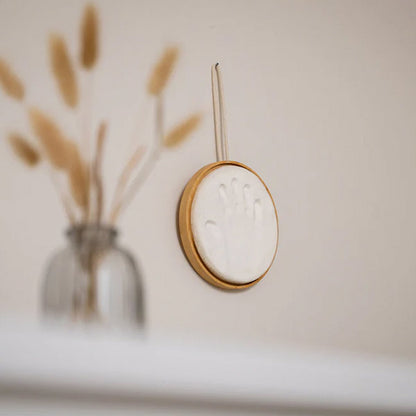 Medallón Huella de Recuerdo de Madera