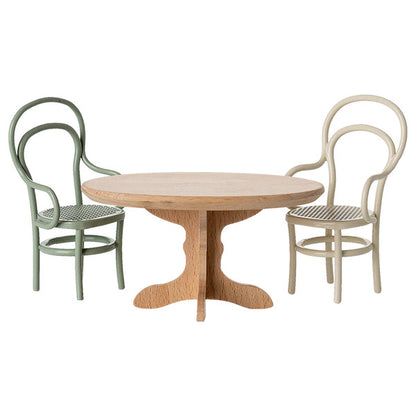 Mesita Comedor Oval Natural Ratones Maileg