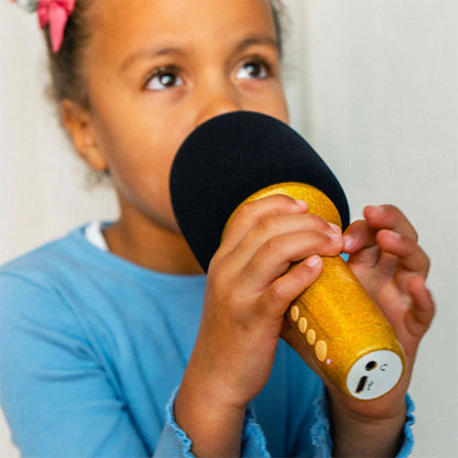 Micrófono Altavoz Purpurina Violeta Bluetooth Lalarma