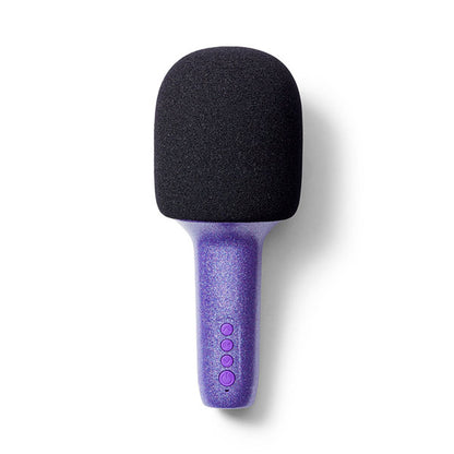 Micrófono Altavoz Purpurina Violeta Bluetooth Lalarma