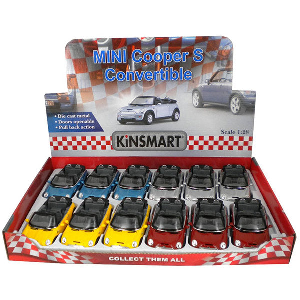 Mini Cooper S Convertible Coche Juguete Pullback